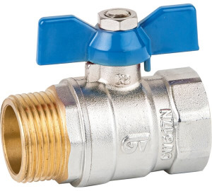 Light ball valve (blue butterfly handle)